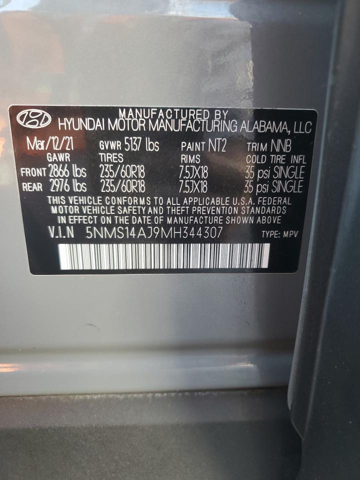 VIN 5NMS14AJ9MH344307 2021 HYUNDAI SANTA FE no.13