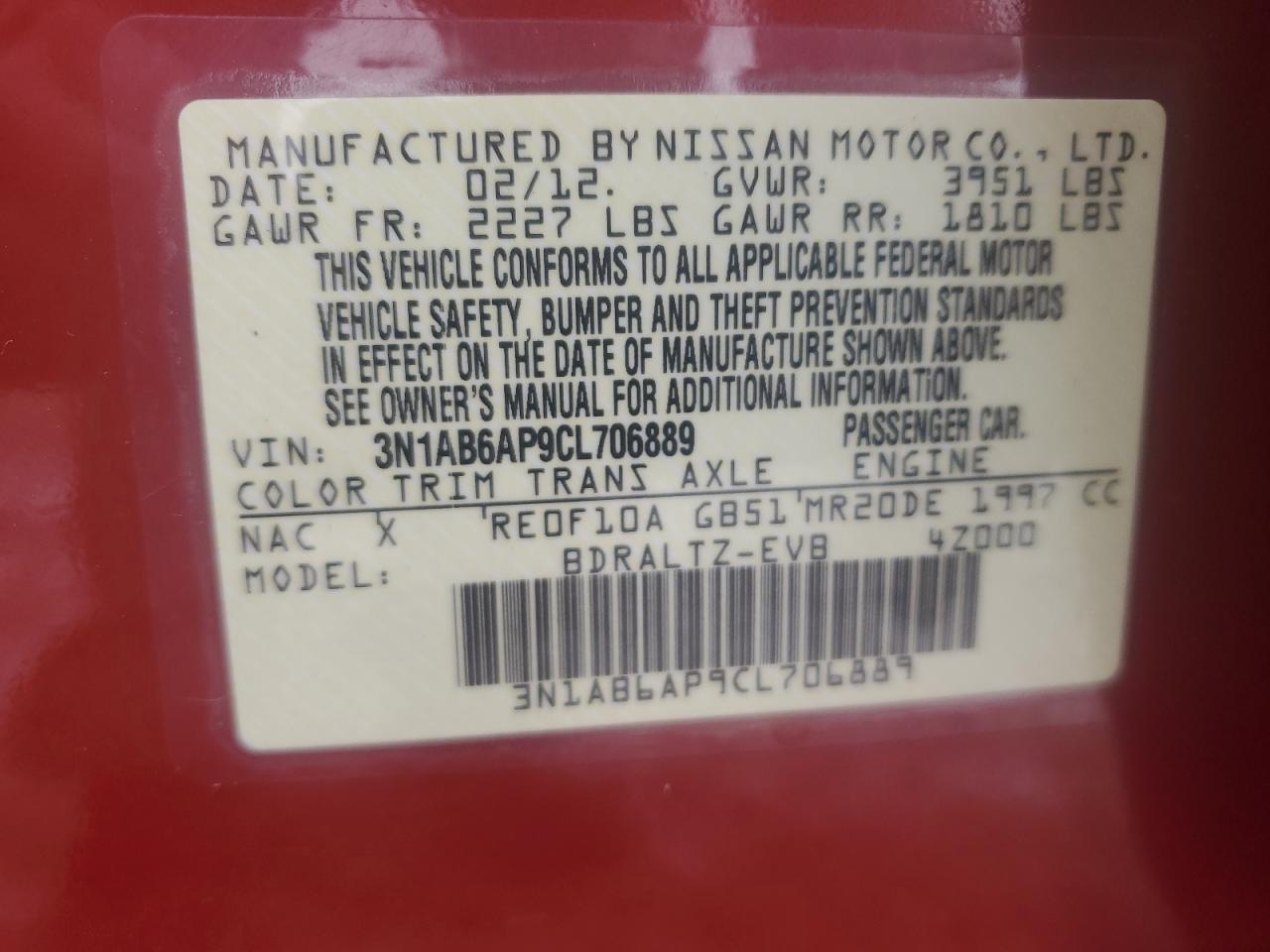 2012 Nissan Sentra - Image 12