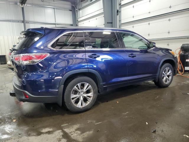  TOYOTA HIGHLANDER 2015 Blue