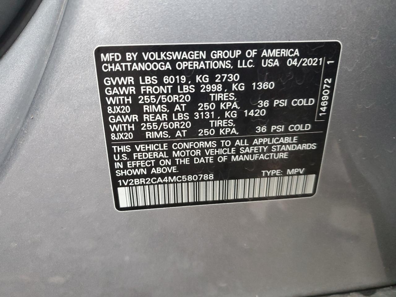 2021 Volkswagen Atlas - Image 16