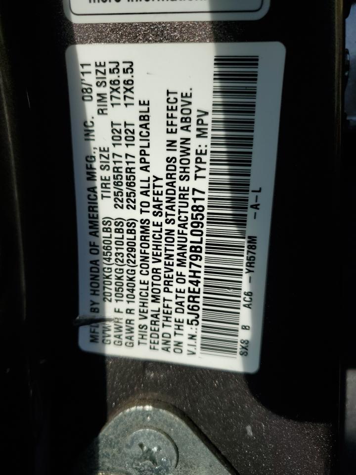 2011 Honda Cr-V Exl VIN: 5J6RE4H79BL095817 Lot: 83825904