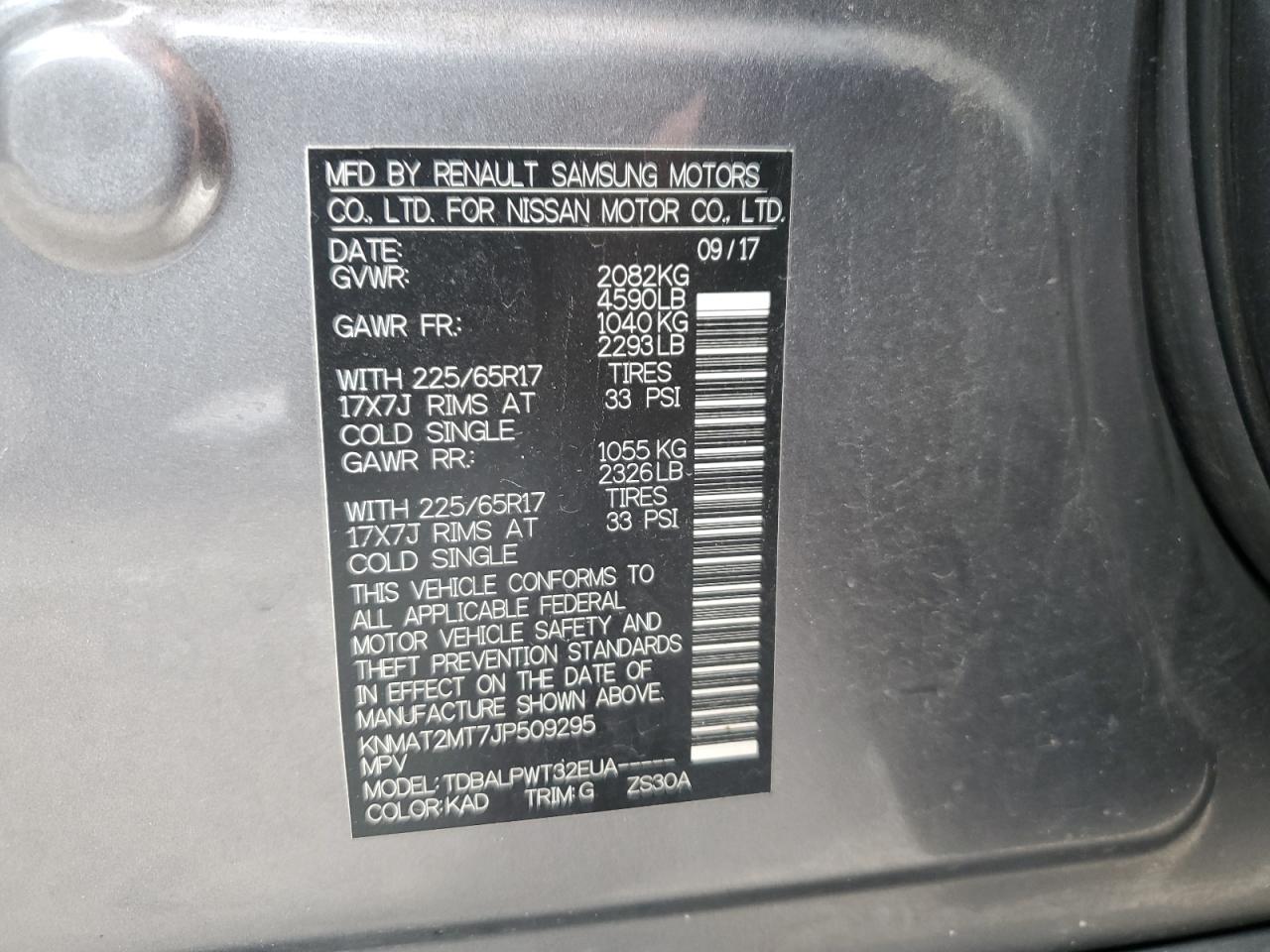 KNMAT2MT7JP509295 2018 NISSAN ROGUE - Image 13