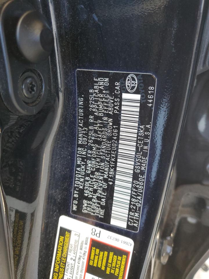 VIN 4T1BK1FKXEU024061 2014 TOYOTA CAMRY no.12