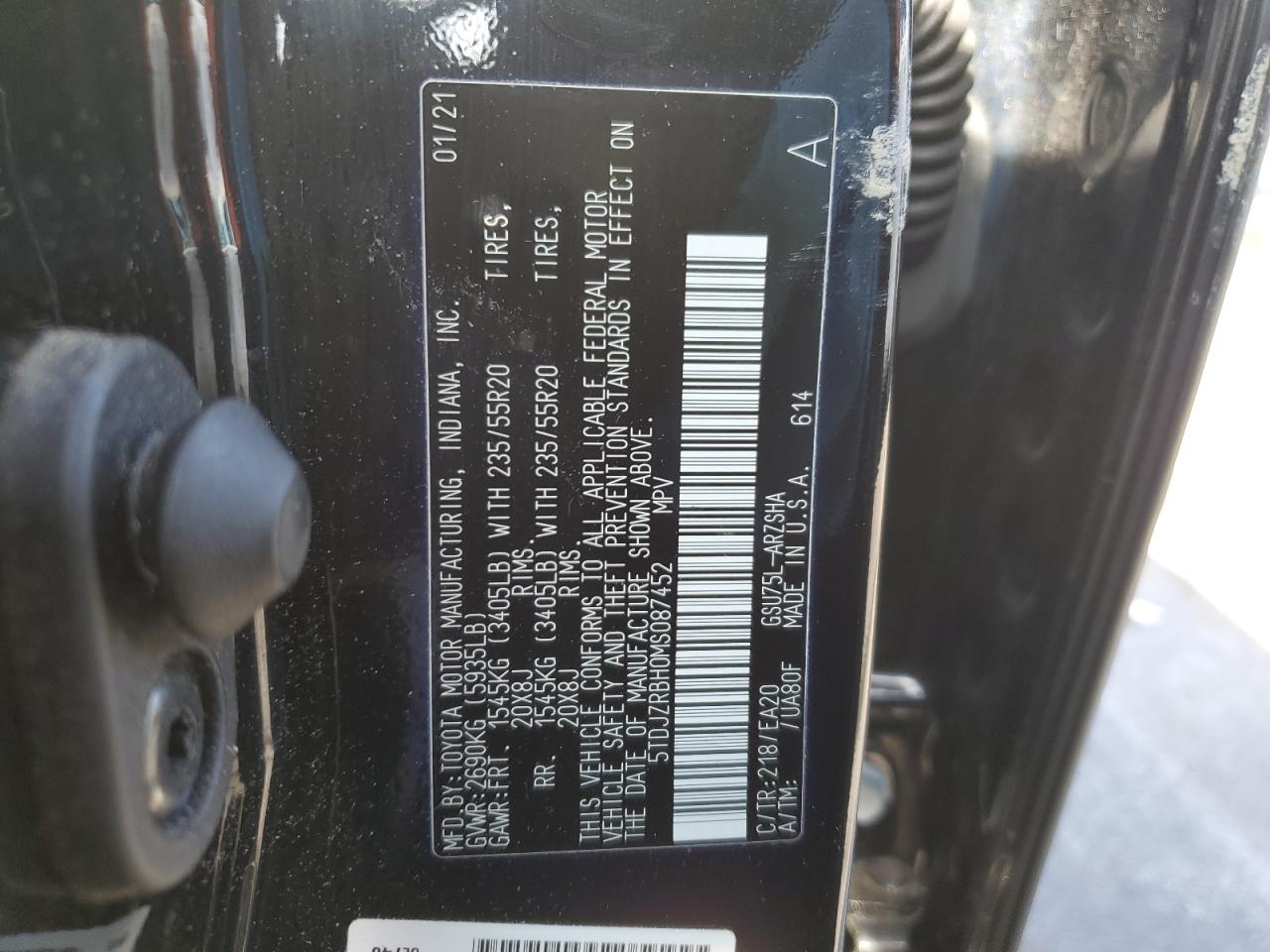 5TDJZRBH0MS087452 2021 TOYOTA HIGHLANDER - Image 13