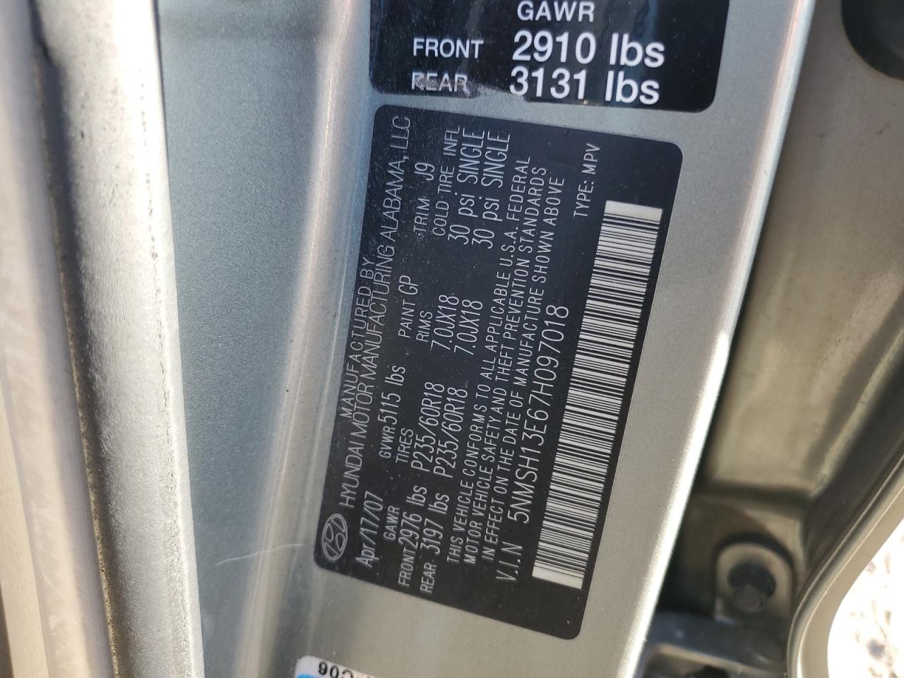 2007 Hyundai Santa Fe - Image 13
