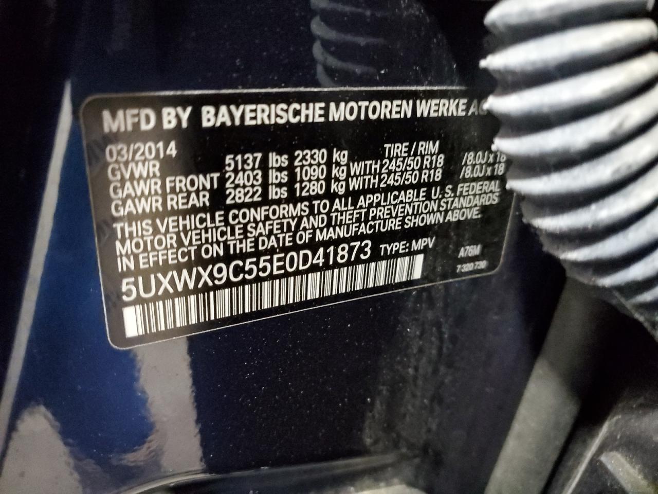 VIN 5UXWX9C55E0D41873 2014 BMW X3 no.13