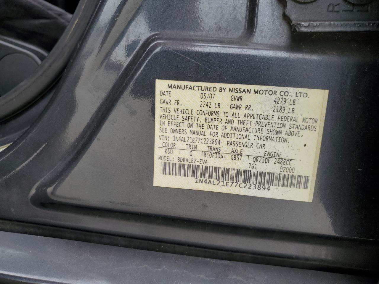 2007 Nissan Altima - Image 12