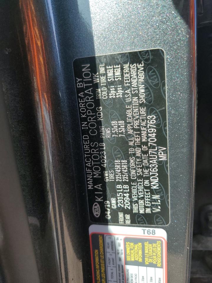 2020 Kia Soul Gt Line VIN: KNDJ63AU7L7049763 Lot: 85294514