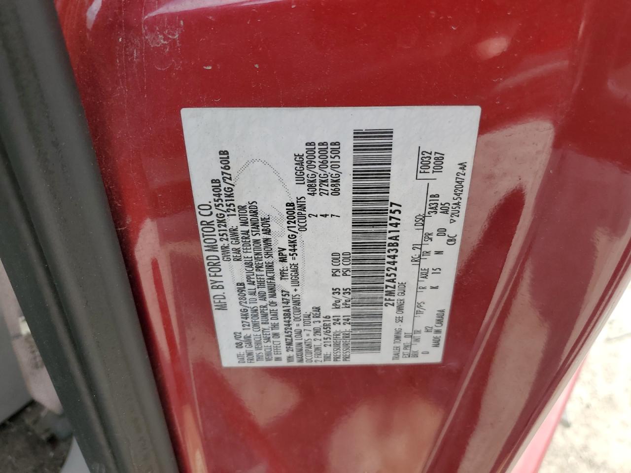 2003 Ford Windstar - Image 14