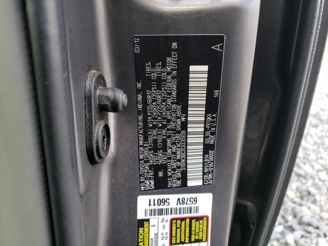 2012 Toyota Sienna - Image 13