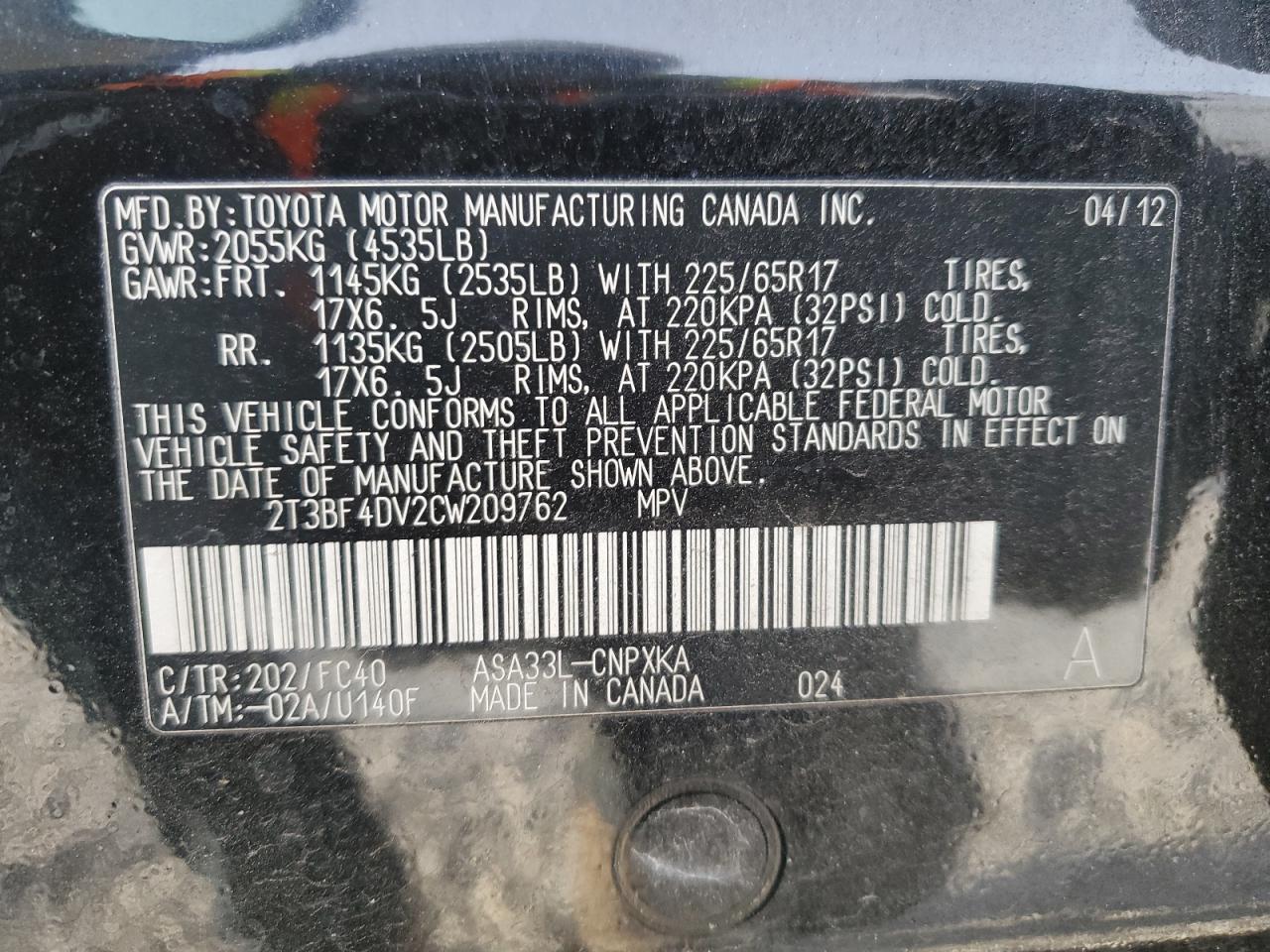 2012 Toyota RAV 4 - Image 13