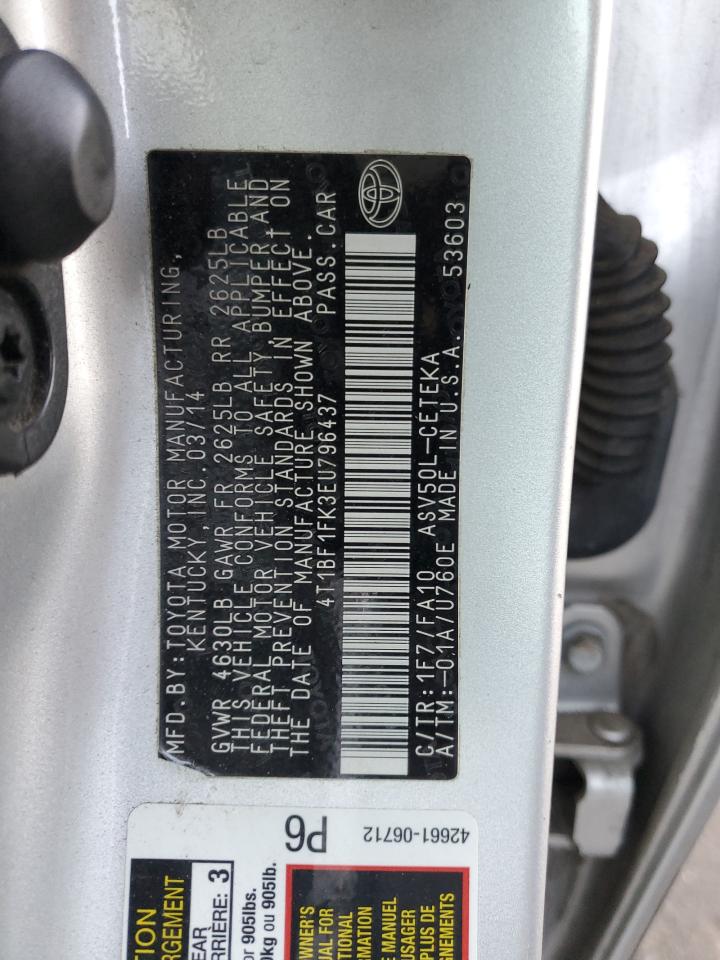 VIN 4T1BF1FK3EU796437 2014 TOYOTA CAMRY no.12