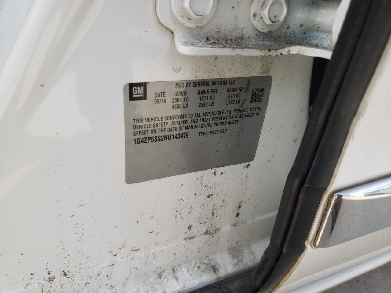 2017 Buick Lacrosse Essence VIN: 1G4ZP5SS2HU143479 Lot: 84562234