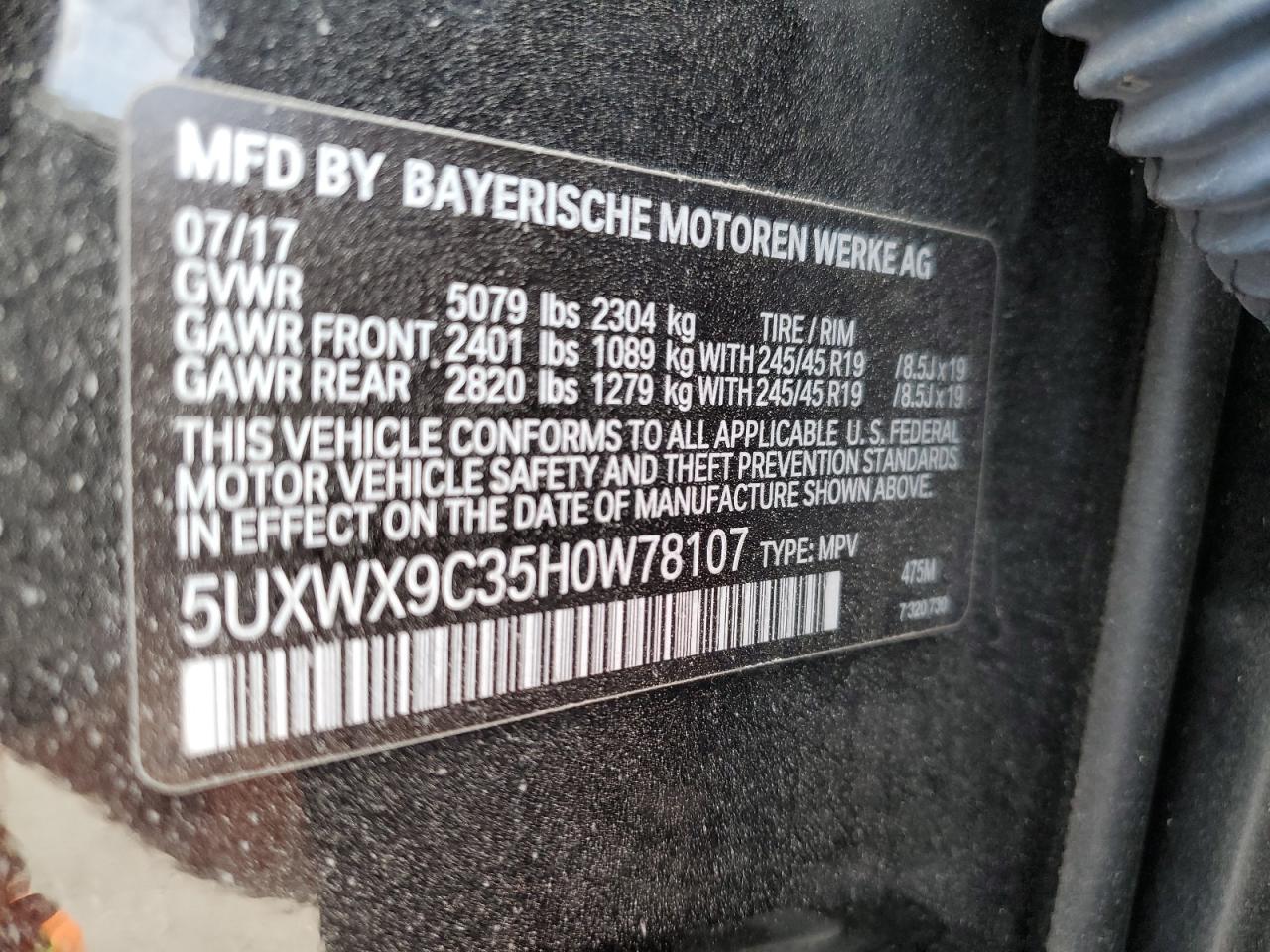 2017 BMW X3 - Image 13