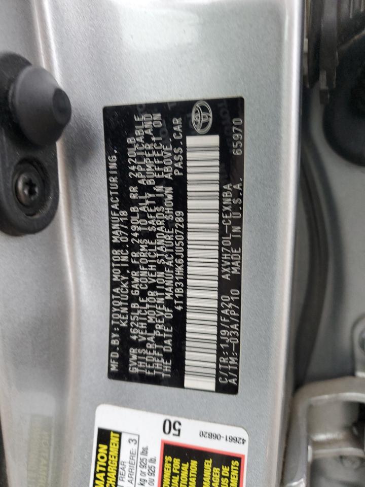 VIN 4T1B31HK6JU507289 2018 TOYOTA CAMRY no.12