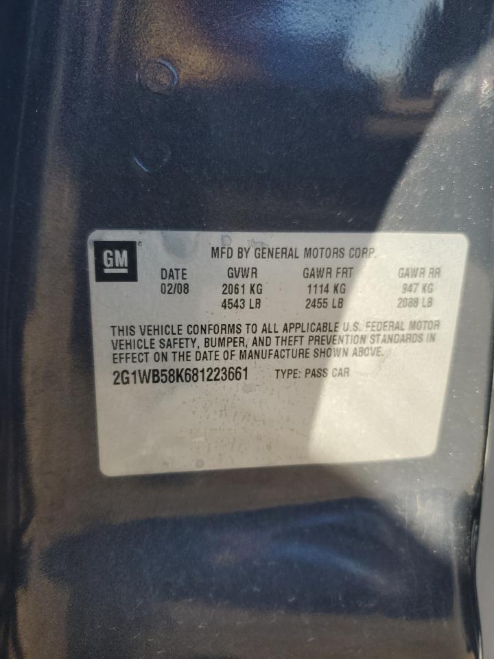 2008 Chevrolet Impala Ls VIN: 2G1WB58K681223661 Lot: 83891244