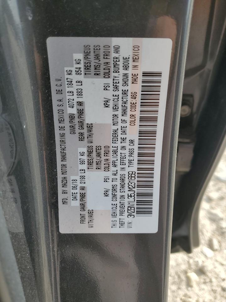 2018 Mazda 3 Touring VIN: 3MZBN1L35JM231669 Lot: 84625534