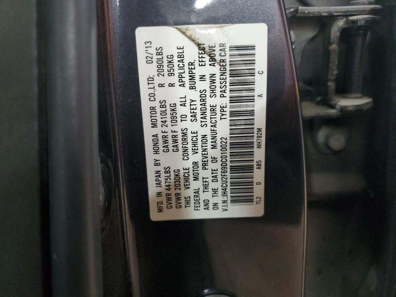 VIN JH4CU2F69DC010022 2013 ACURA TSX no.12