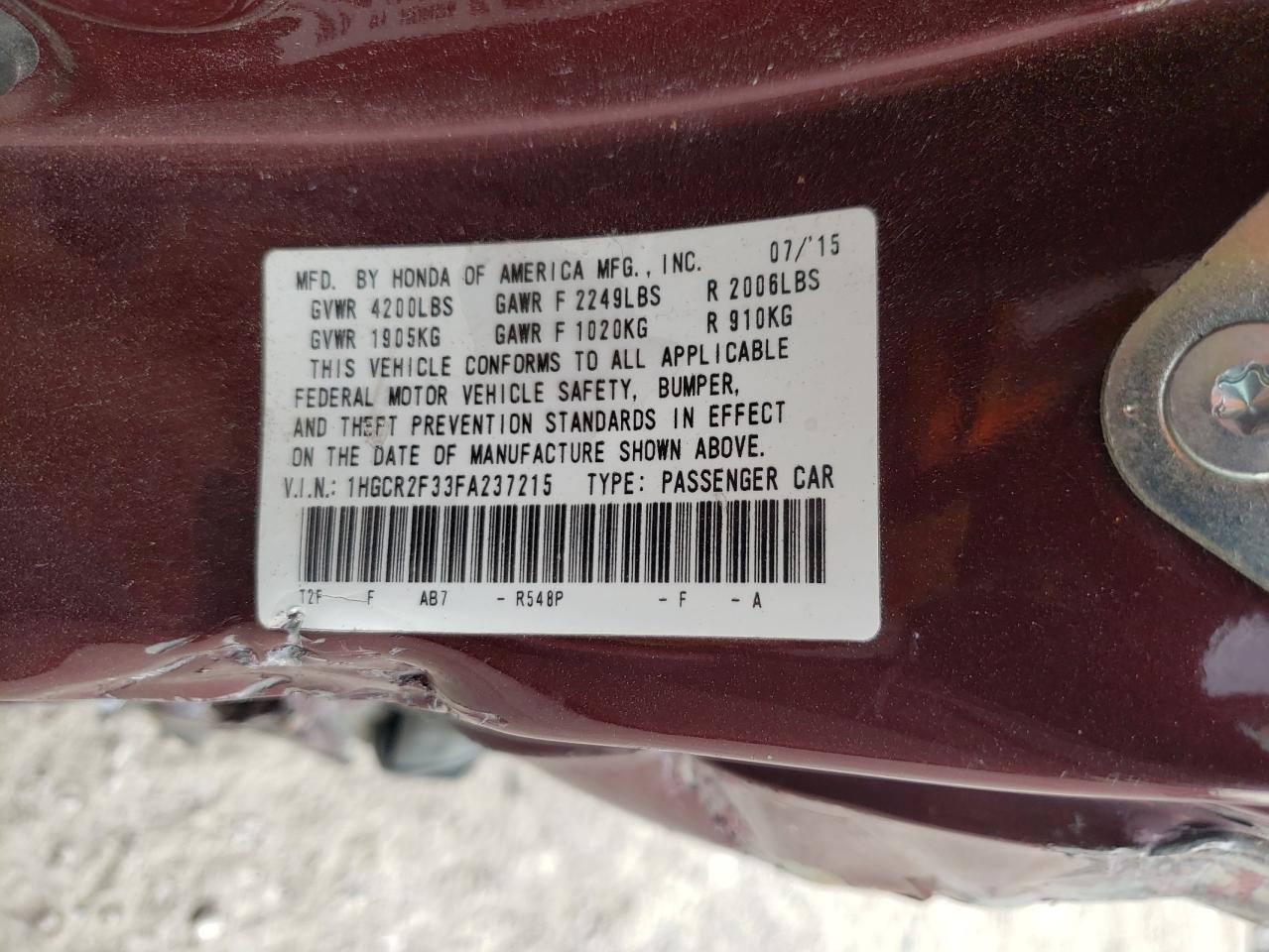 2015 Honda Accord - Image 15