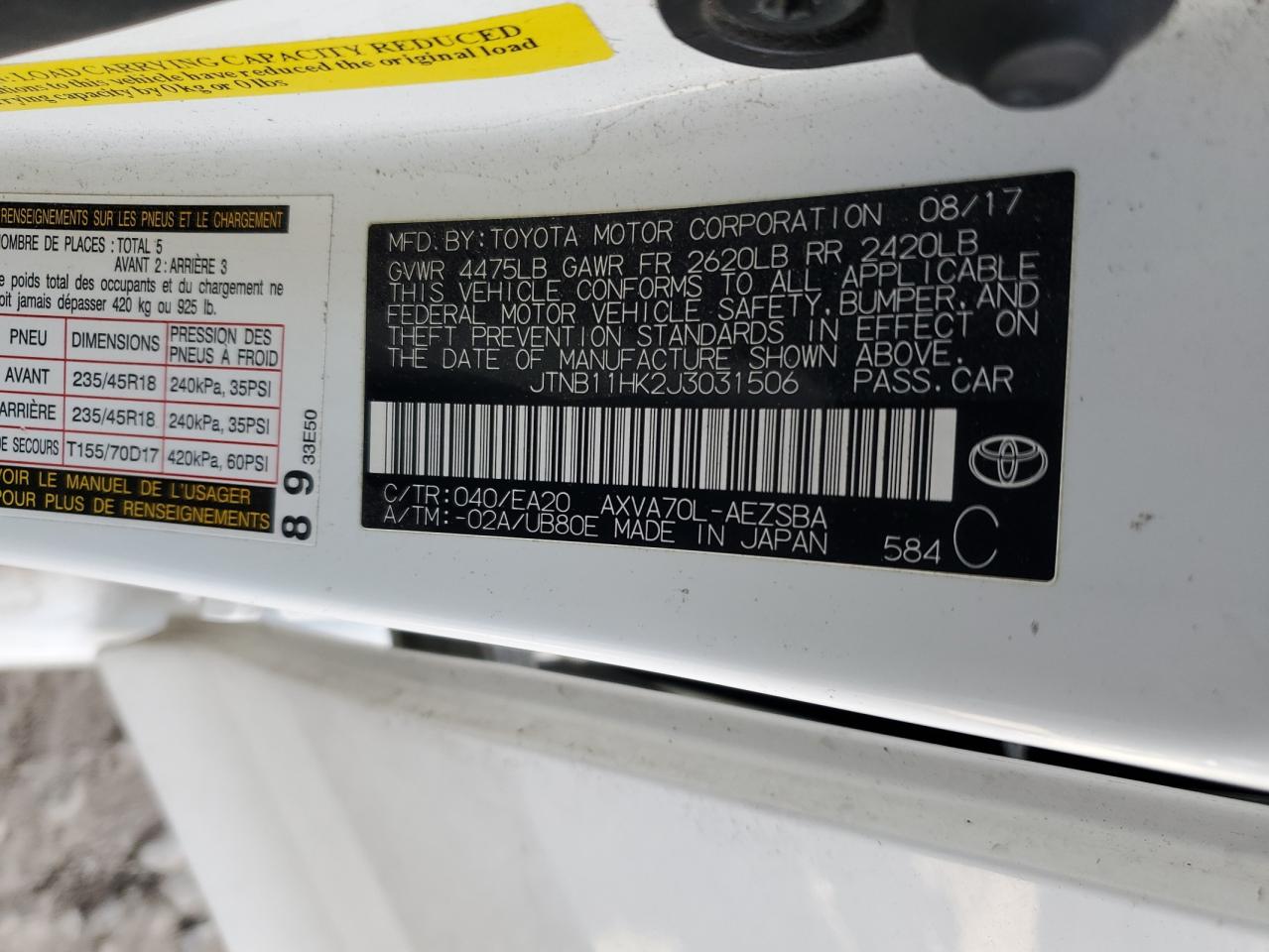 2018 Toyota Camry - Image 12