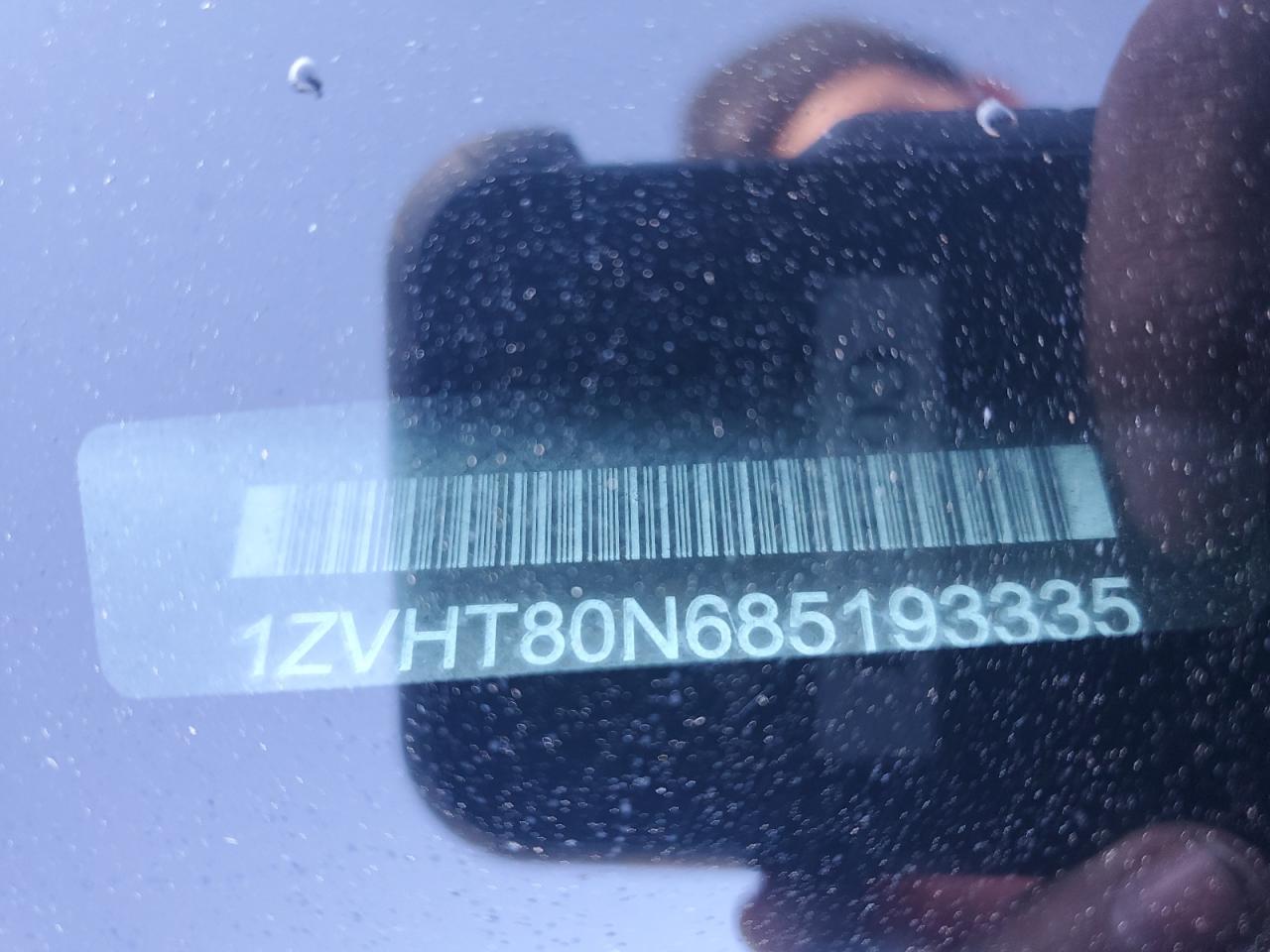 2008 Ford Mustang VIN: 1ZVHT80N685193335 Lot: 63619085