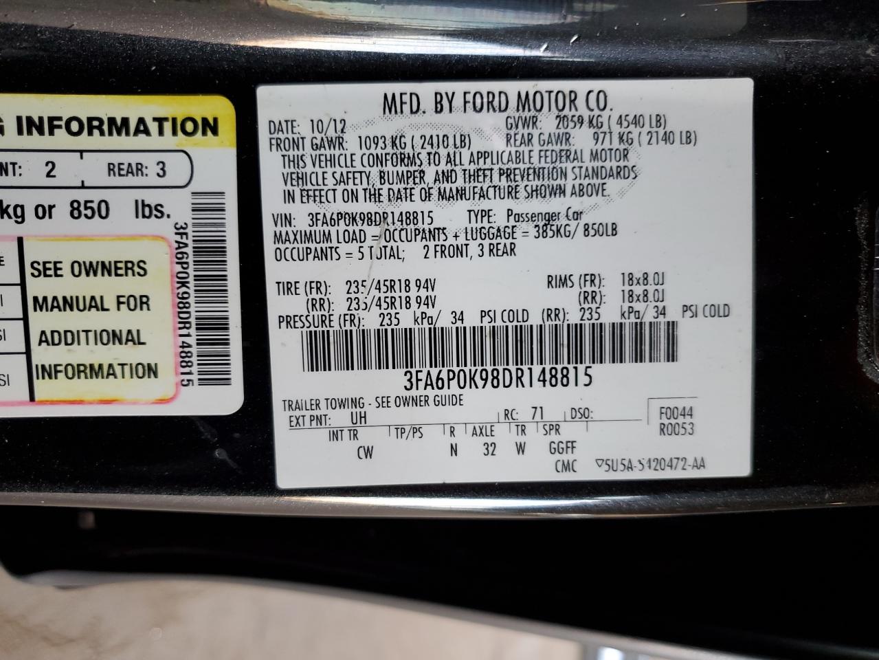 2013 Ford Fusion - Image 12