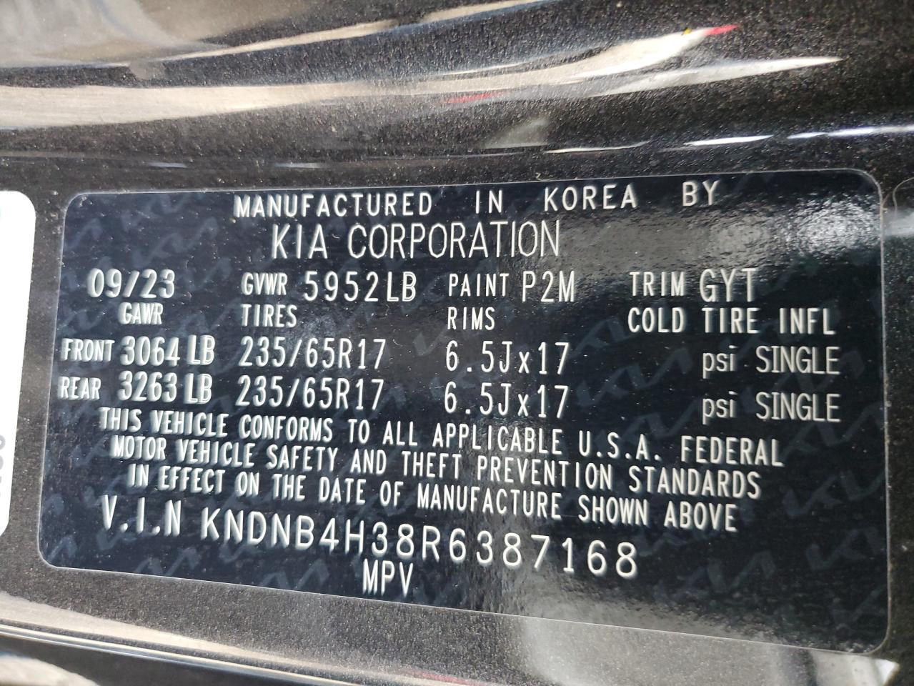 2024 Kia Carnival Lx VIN: KNDNB4H38R6387168 Lot: 84255354