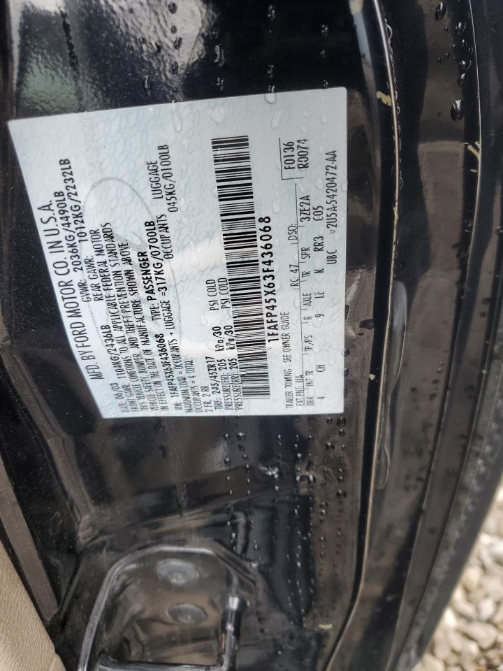 2003 Ford Mustang Gt VIN: 1FAFP45X63F436068 Lot: 87028014