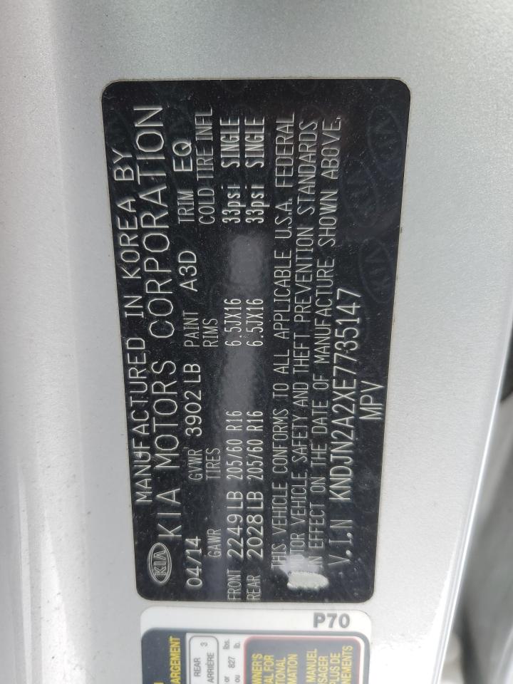 2014 Kia Soul VIN: KNDJN2A2XE7735147 Lot: 82688774