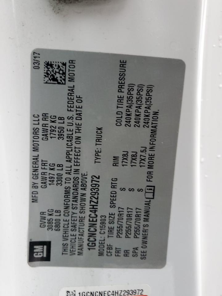 2017 Chevrolet Silverado C1500 VIN: 1GCNCNEC4HZ293972 Lot: 86065104