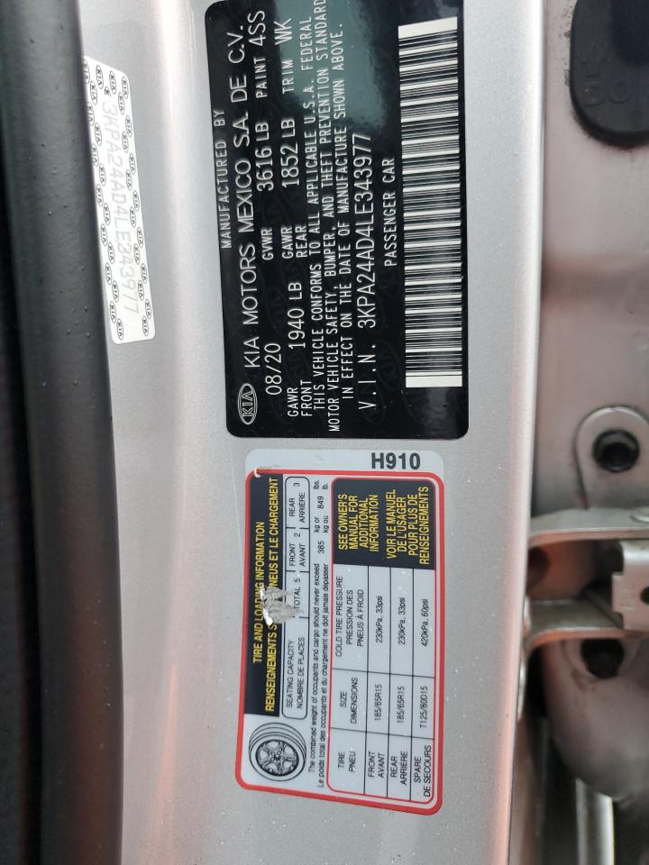 VIN 3KPA24AD4LE343977 2020 KIA RIO no.12