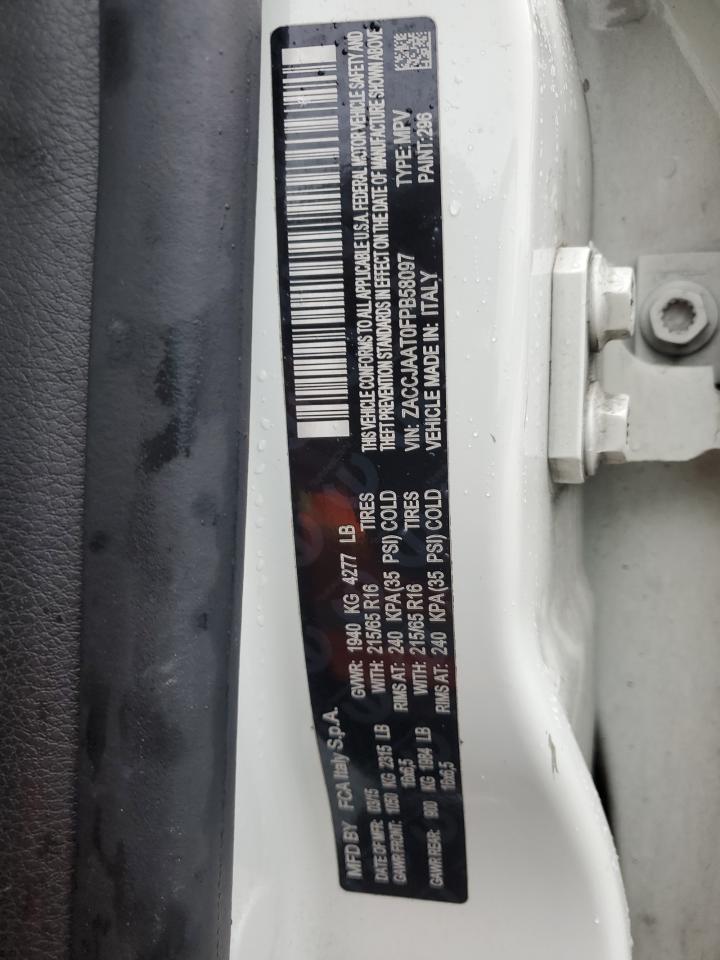 2015 Jeep Renegade Sport VIN: ZACCJAAT0FPB58097 Lot: 85199974