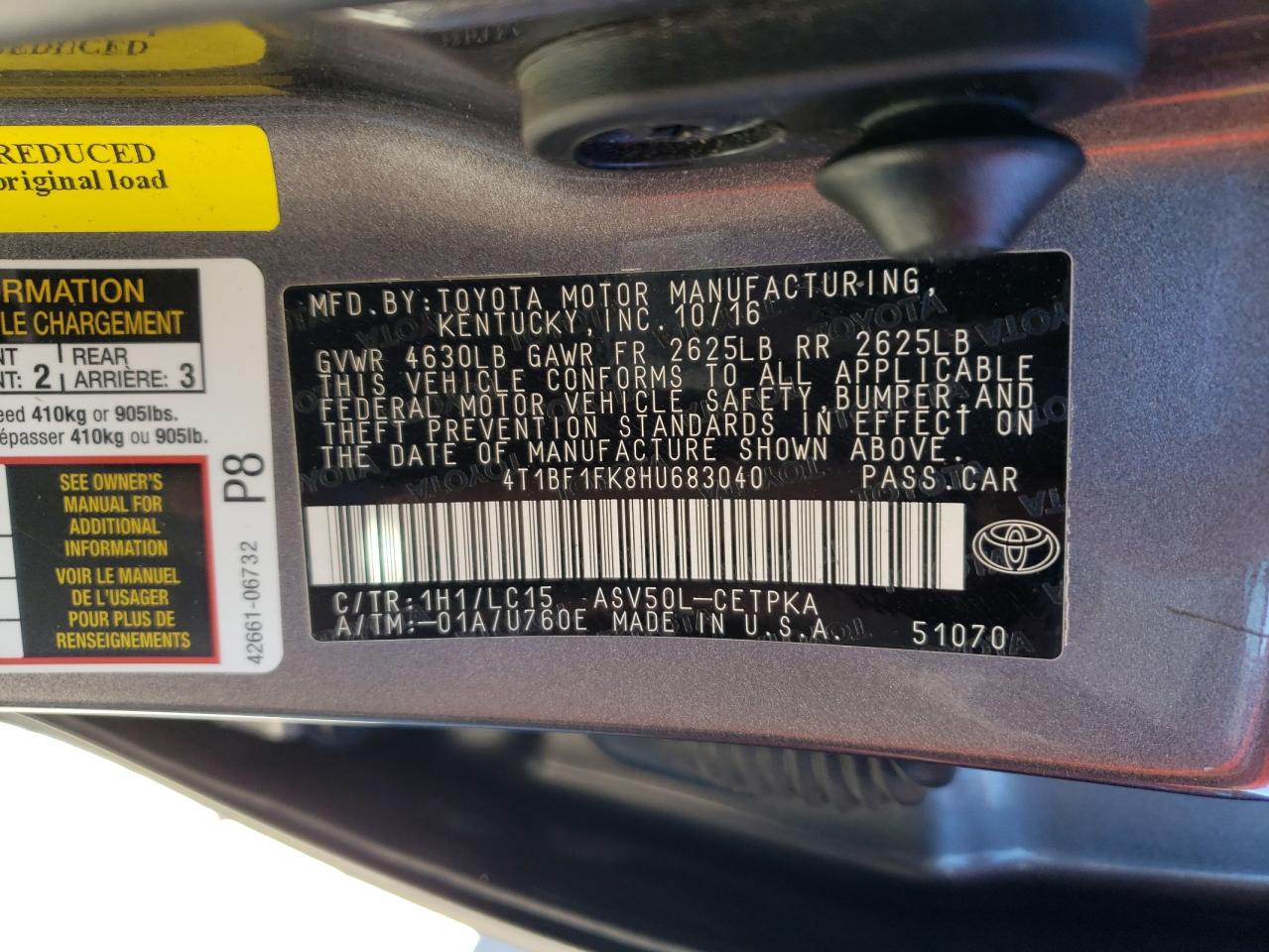 2017 Toyota Camry - Image 13