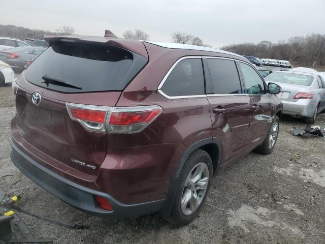  TOYOTA HIGHLANDER 2015 Бургунди