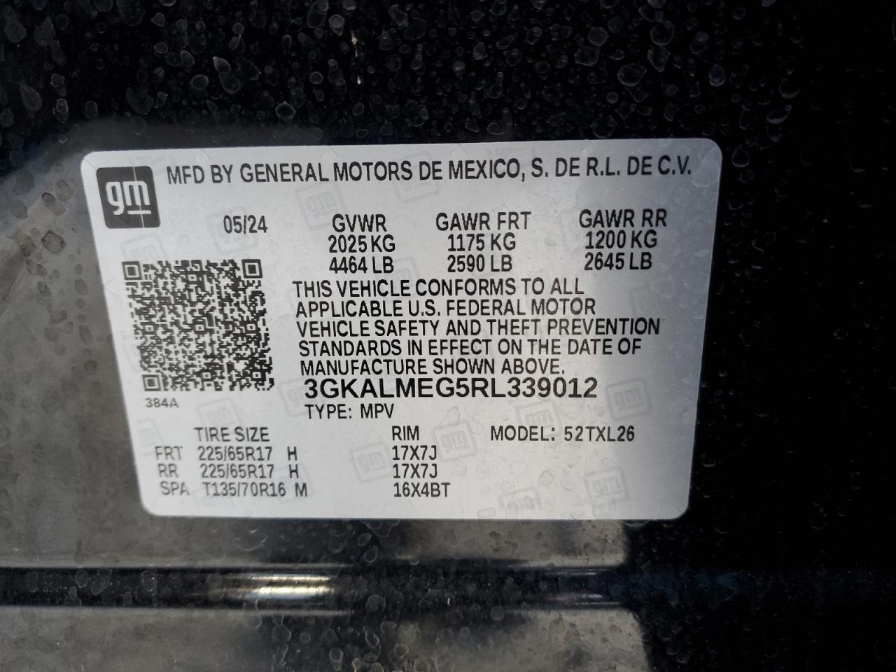 VIN 3GKALMEG5RL339012 2024 GMC TERRAIN no.13