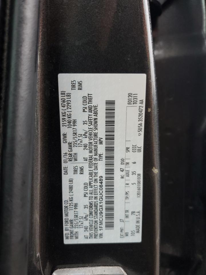 VIN 1FMCU9GX1GUC08489 2016 FORD ESCAPE no.13