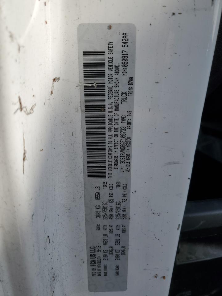 VIN 3C6TRVAG6GE106733 2016 DODGE PROMASTER no.13