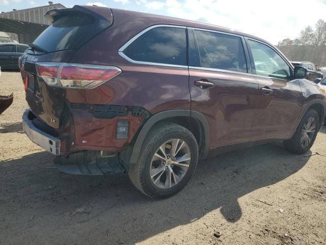  TOYOTA HIGHLANDER 2015 Бургунди