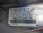 2002 Honda Accord Ex продається в East Granby, CT - Front End