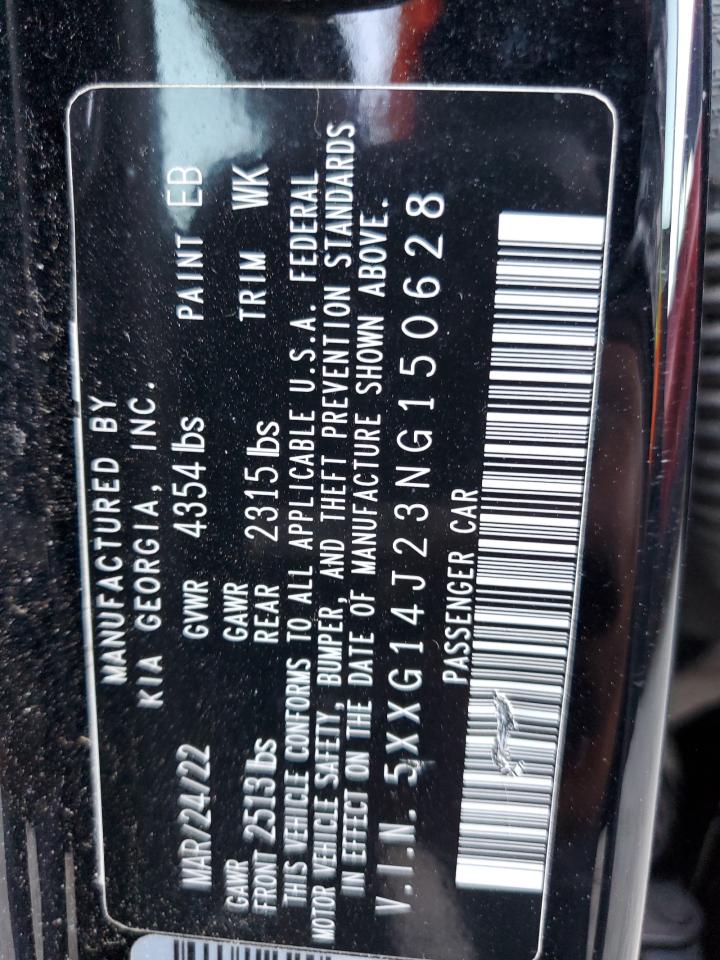 2022 Kia K5 Lxs VIN: 5XXG14J23NG150628 Lot: 84735154