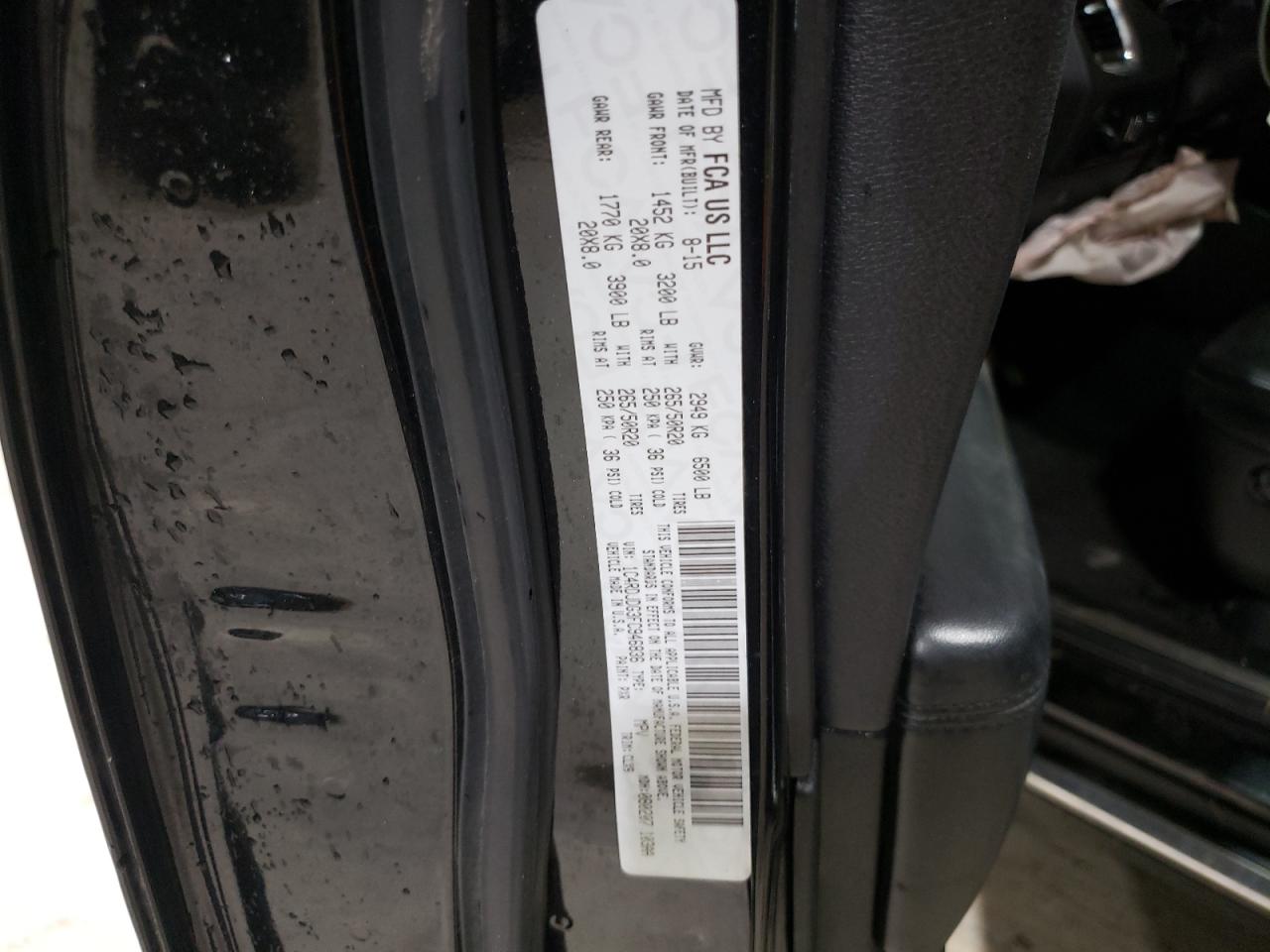 2015 Dodge Durango Limited VIN: 1C4RDJDG3FC946836 Lot: 84327374