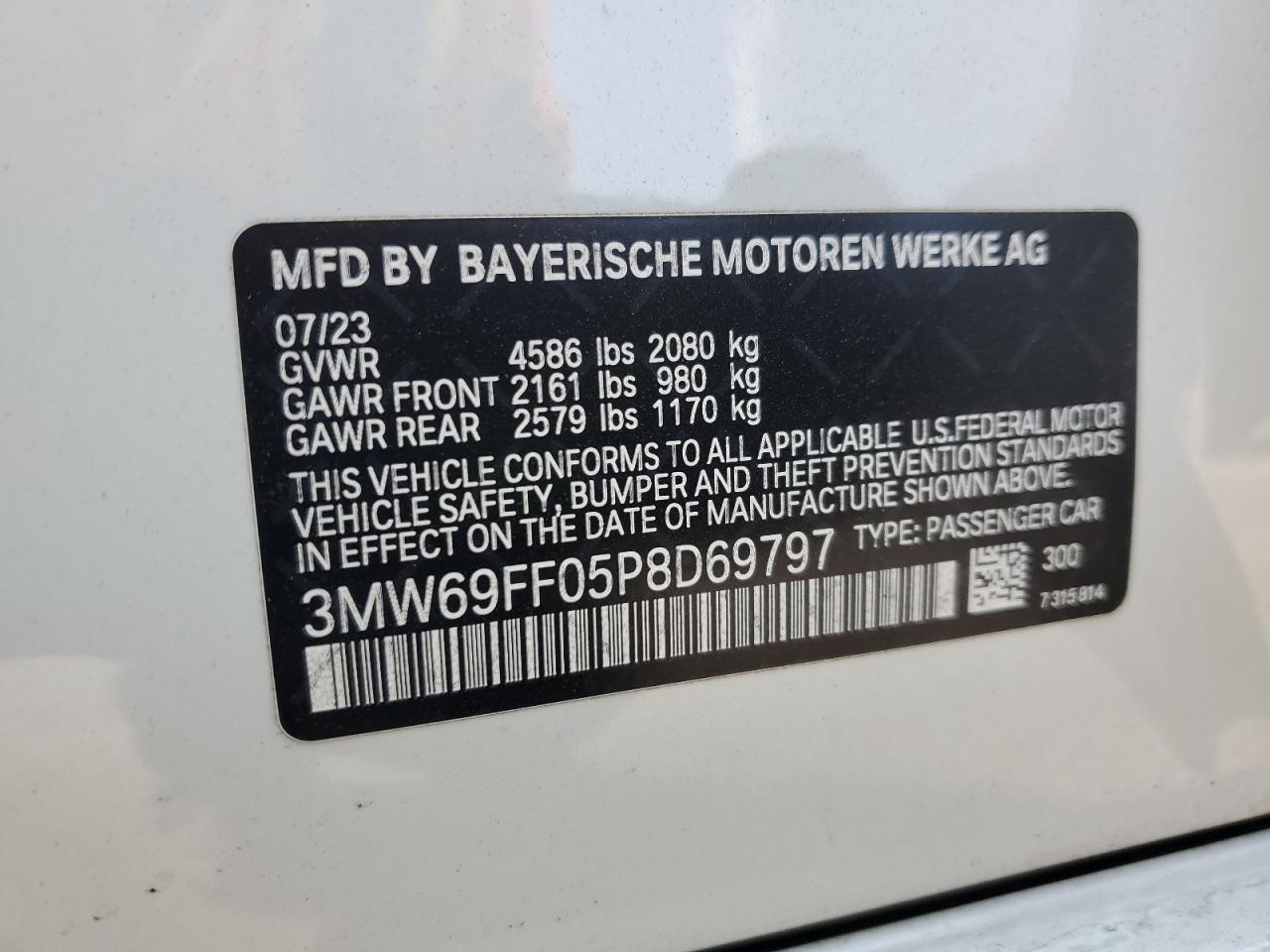 VIN 3MW69FF05P8D69797 2023 BMW 3 SERIES no.13