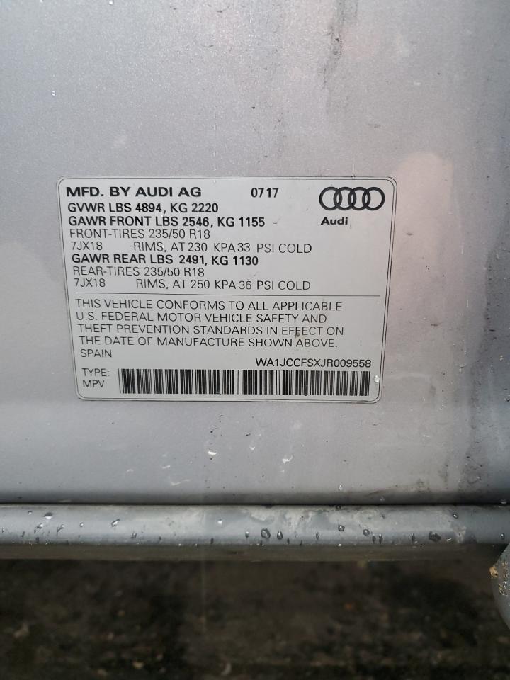 VIN WA1JCCFSXJR009558 2018 AUDI Q3 no.13