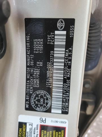 2012 TOYOTA CAMRY BASE