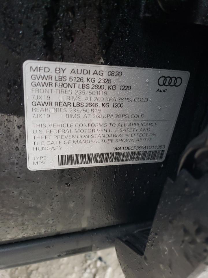 VIN WA1DECF39M1011353 2021 AUDI Q3 no.13