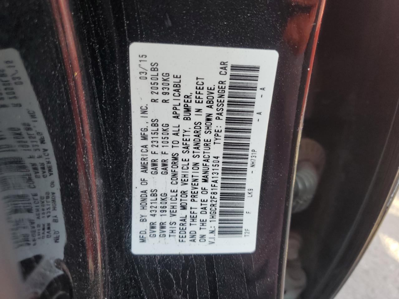 2015 Honda Accord - Image 12