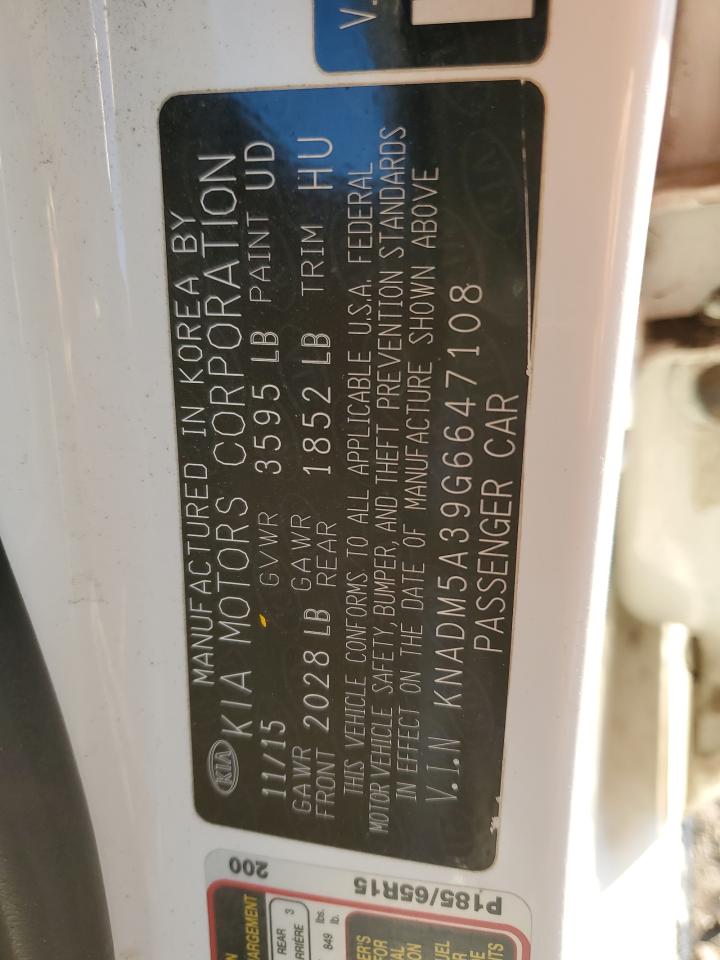 2016 Kia Rio Lx VIN: KNADM5A39G6647108 Lot: 82203254