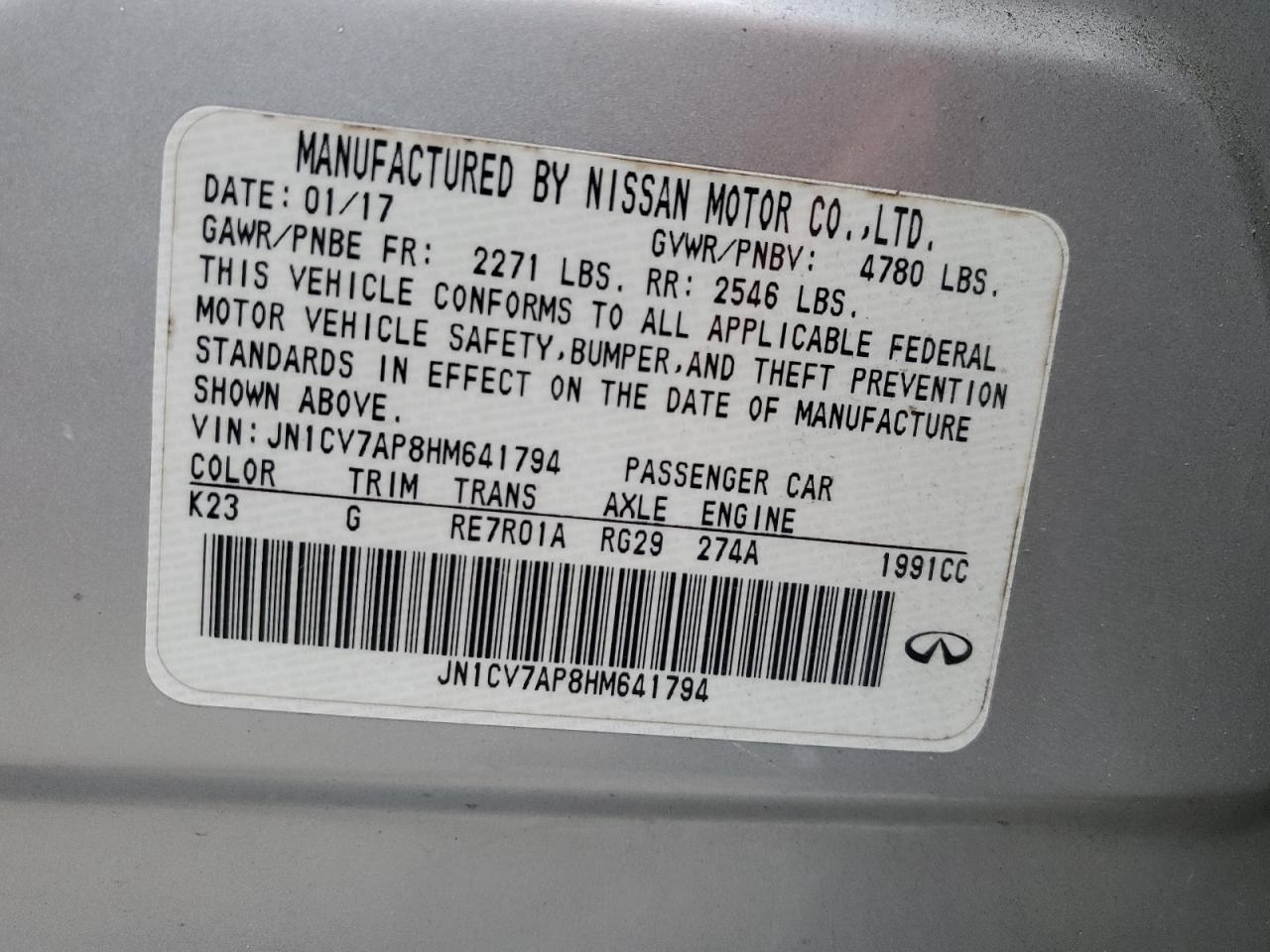 2017 Infiniti Q50 - Image 13