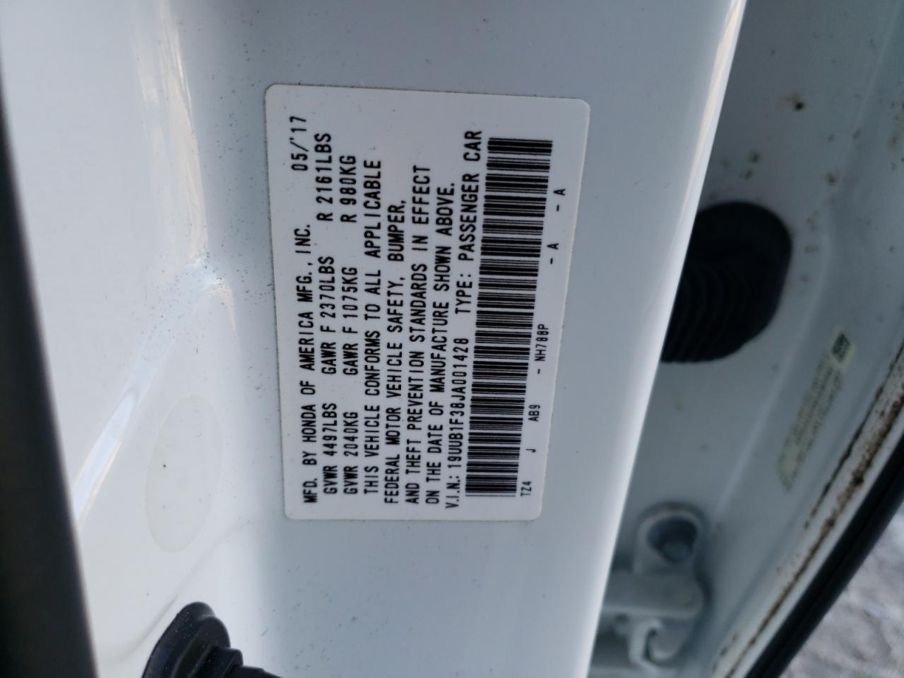 VIN 19UUB1F38JA001428 2018 ACURA TLX no.12