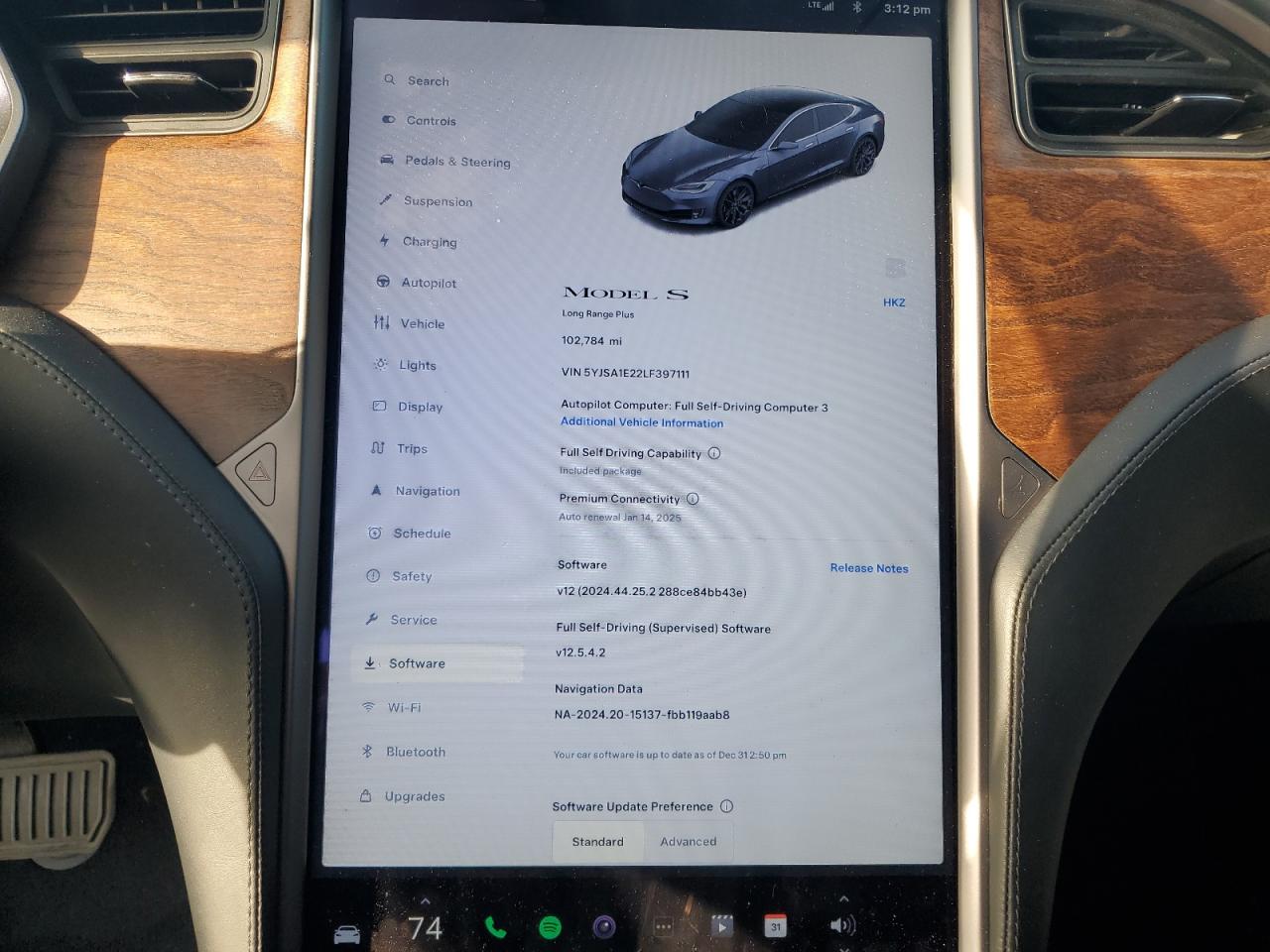 2020 Tesla Model S VIN: 5YJSA1E22LF397111 Lot: 87377024